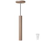 Pendente Luminária Tubo Fendi 30 Cm + Lâmpada LED Branco Frio
