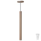 Pendente Luminária Tubo Fendi 50 Cm + Lâmpada LED Branco Quente