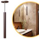 Pendente Luminária Tubo Marrom 40 Cm