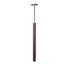 Pendente Luminária Tubo Marrom 40Cm Canopla 6cm