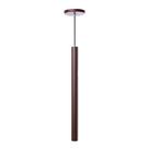 Pendente Luminária Tubo Marrom 50 Cm + Lâmpada LED Branco Quente