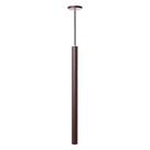Pendente Luminária Tubo Marrom 50Cm Canopla 6cm