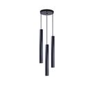 Pendente Luminária Tubo Preto 30 Cm Triplo + Led Branco Frio Pendente Luminária Tubo Preto 30 Cm Triplo + Led Branco Frio