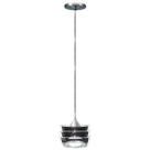 Pendente Lustre 3 Vidros Quadrados Aluminio Escovado Mini