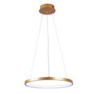 Pendente Lustre Led Moderno 1 Aro Anel Atenas 40cm 18W 6500K Bivolt