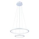 Pendente Lustre Led Moderno 2 Aros 20cm e 40cm Atenas 29W 6500K Bivolt