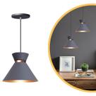 Pendente Lustre Luminária Berlim 15cm Cinza Pendente Lustre Luminária Berlim 15cm Cinza
