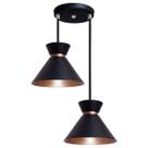 Pendente Lustre Luminária Berlim 15cm Preto Duplo