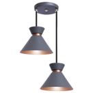 Pendente Lustre Luminária Berlin 15cm Cinza Duplo