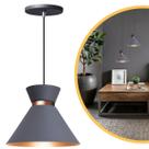 Pendente Lustre Luminária Berlin 15cm Cinza