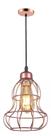 Pendente Lustre Luminária Industrial Aramado Loft Retrô Cobre INL34