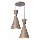 Pendente Lustre Luminária Mini Pequim 24cm Fendi Duplo