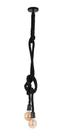 Pendente Lustre Luminária Rústico Corda 2 Lâmpadas 1,80m Pendente Lustre Luminária Rústico Corda 2 Lâmpadas 1,80m
