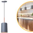 Pendente Lustre Luminária Veneza Cinza