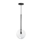 Pendente Lux Preto Globo Vidro Cristal 20Cm + Led Pendente Lux Preto Globo Vidro Cristal 20Cm + Led
