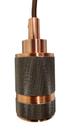 Pendente luxo detalhado de aluminio bronze vermelho e27 1m