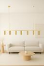 Pendente Luxo Moderno Metálico Linear Minimalista P/7 Dicroicas 1,20m Tubo Horizontal Retangular Pendente Luxo Moderno Metálico Linear Minimalista P/7 Dicroicas 1,20m Tubo Horizontal Retangular