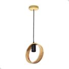 Pendente Madeira Circular Soquete E27 Cabo 120CM Pendente Madeira Circular Soquete E27 Cabo 120CM