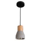 Pendente Madeira Concreto Bottle