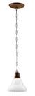 Pendente Madelustre Sombrero para 1 Lâmpada Vidro Fosco 127/220V