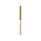 Pendente magic 60cm dourado - 2 metros de cabo bivolt 3w 240 3000k metal e cristal