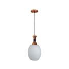 Pendente Mascate 2173 1 Lâmpada E-27 Branco Fosco Kin Light