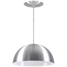 Pendente Meia Lua 40cm Luminária Alumínio Escovado - Rei da Iluminação