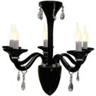Pendente Merces Polietileno 62cm e-14 5 Lampadas Max 60w Preto