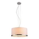 Pendente met vid tec 45cmx20cm 3xe27 led5w cromado br