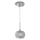 Pendente Metal Cristal Vidro Cromado 12cm Yamamura