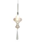 Pendente Metal Cromado e Vidro Champanhe 1G4 35cm