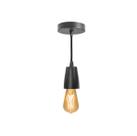 Pendente Metal Maciço Vintage Preto + Filamento de Carbono ST64 220V St942