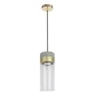 Pendente moa 12cmx181,5cm 1xe27 drd tr - Bella Iluminação
