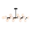 Pendente Moderno 95cm Jabuticaba Júpiter Preto 16 Lâmpadas BL