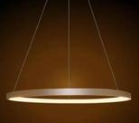 Pendente Moderno Anel Ring Dourado 1 Arco 30w 80cm Bivolt