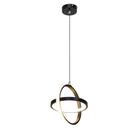 Pendente Moderno Aros Preto 22cm Led 30W 3200k Bivolt