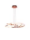 Pendente Moderno Circulos Rose Gold 60cm Led 80W 3200K