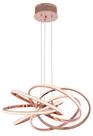 Pendente Moderno Circulos Rose Gold Led 43W 3500K Bivolt