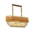 Pendente Moderno Dourado 80cm P/ Mesa Sala de Jantar Hall
