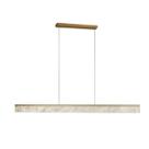 Pendente Moderno Dourado Acrílico LED Luz Branco Quente Bivolt
