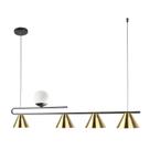 Pendente Moderno Filadélfia Preto e Dourado Lixado Globo Leitoso Spotline Pendente Moderno Filadélfia Preto e Dourado Lixado Globo Leitoso Spotline