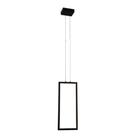 Pendente moderno geométrico retangular slim minimalista led integrado 60x25cm