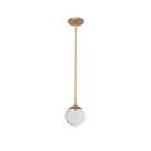 Pendente Moderno Jabuticaba Dourado 1 Esfera Globo de Vidro