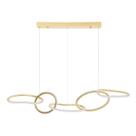 Pendente Moderno Led Zena 1,20m 67w 3000k Ouro Nordecor