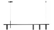Pendente Moderno Linear Metálico Tubular Para 4 Mini Dicroicas Tubo Horizontal retangular - 1,0m