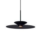 Pendente Moderno Luminária Tuto 40cm Preto Texturizado 1 LED Mr-16 Bivolt