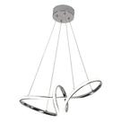 Pendente Moderno Prata 58cm Led 35W 3 em 1 Bivolt