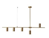 Pendente moderno slim minimalista p/5 mini dicroicas luz 2 direções - 1,20m