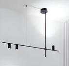 Pendente Moderno Slim Minimalista Tubular Para 3 Mini Dicroicas Luz em 2 Direções -1,00m