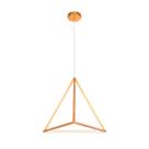 Pendente Moderno Triângulo Dourado LED 3200K Alumínio Com Silicone Cabo 2M 35W CD230976D
